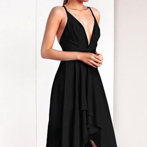 CUPSHE Black Crisscross Evening Dress -NWT